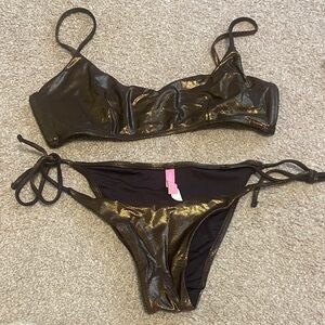 Shimmering Gold Victoria's Secret Bikini Set